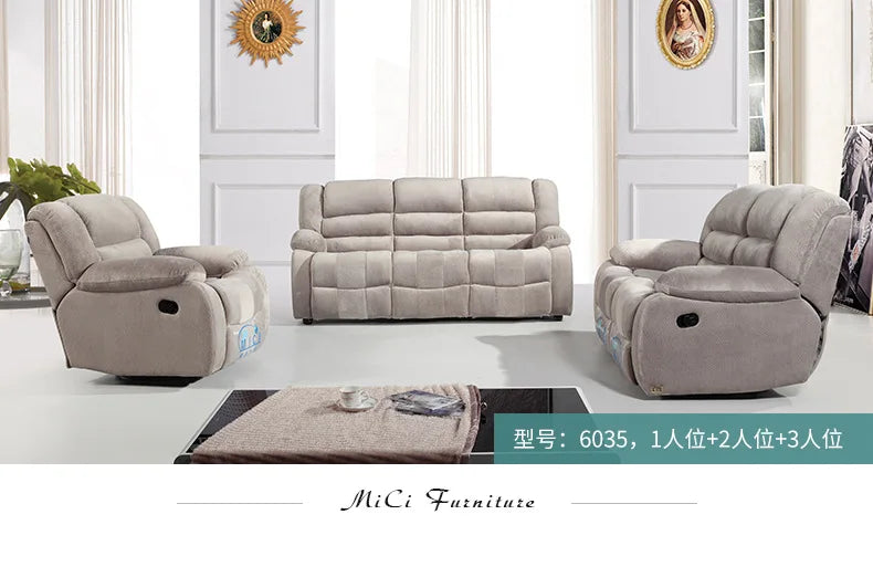 living room Sofa bed set диван мебель кровать muebles de sala 1+2+3 recliner real genuine leather sofa cama puff asiento sala