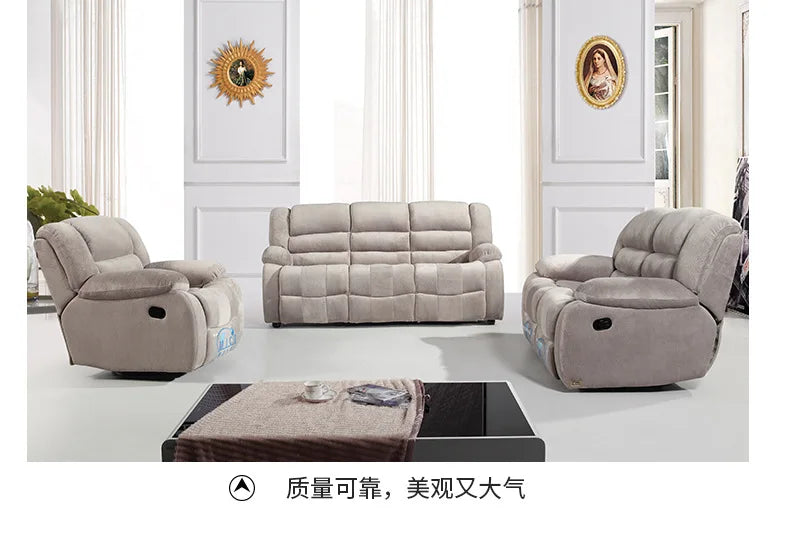 living room Sofa bed set диван мебель кровать muebles de sala 1+2+3 recliner real genuine leather sofa cama puff asiento sala