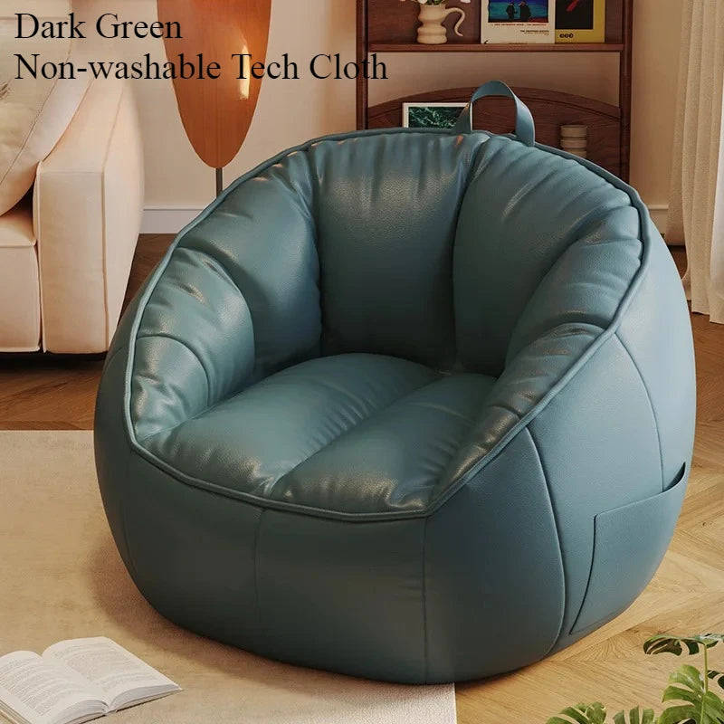 Seat Puff Sofas For Living Room Bean Bag Furniture Single Sofa Pure Cotton And Linen Material Puffs Asiento Lightweight Portable