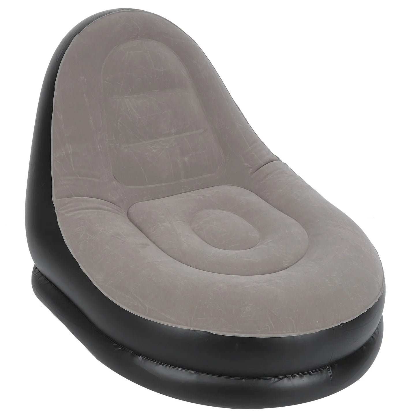 Inflatable Sofa High-Quality Flocking Material With Ergonomic Design And Footstool Suitable For Living Room Bedroom Balcony