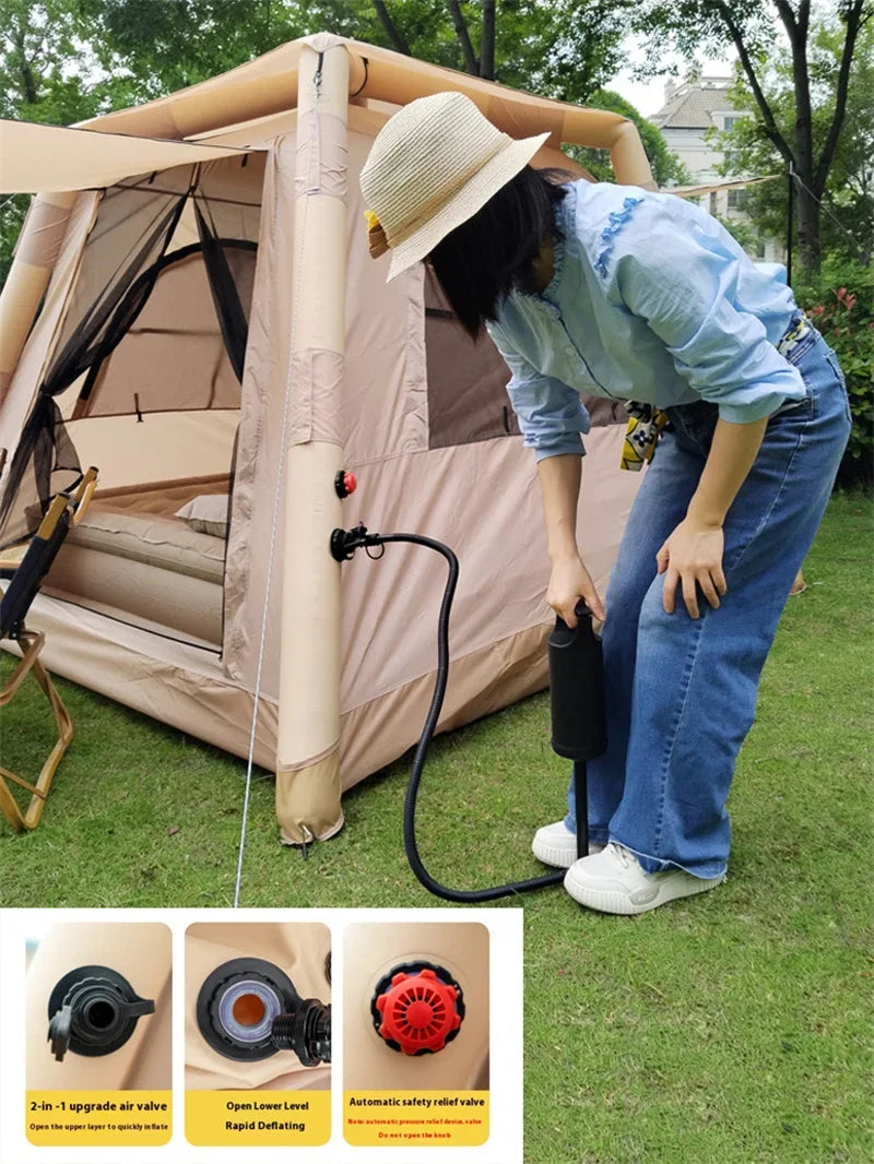 Lohascamping Large Camping Air Tent for 4-5 people Air shelter Dome tent Family Hiking inflatable One-touch tent Outdoor Tent