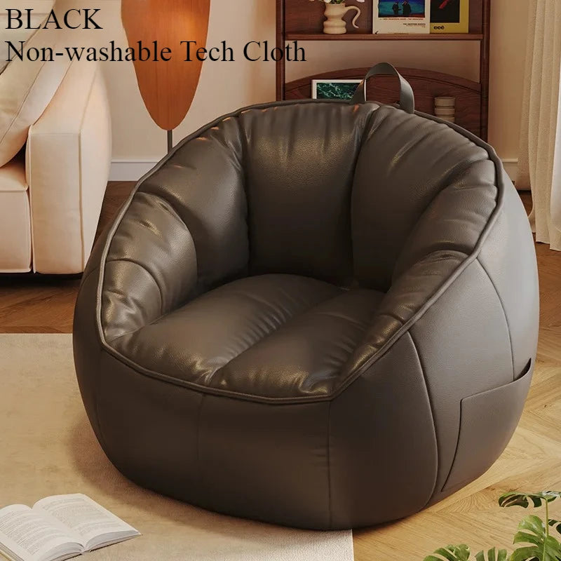 Seat Puff Sofas For Living Room Bean Bag Furniture Single Sofa Pure Cotton And Linen Material Puffs Asiento Lightweight Portable