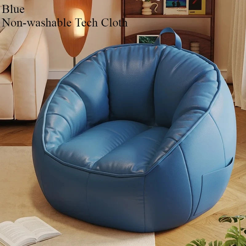 Seat Puff Sofas For Living Room Bean Bag Furniture Single Sofa Pure Cotton And Linen Material Puffs Asiento Lightweight Portable