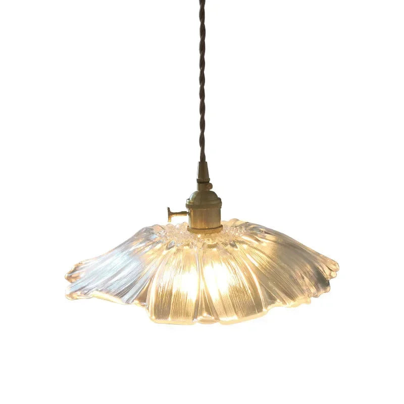 Home decoration lighting, retro pendant lamp, floral glass hanging lamp, living room bedroom bedside lamp, indoor decoration