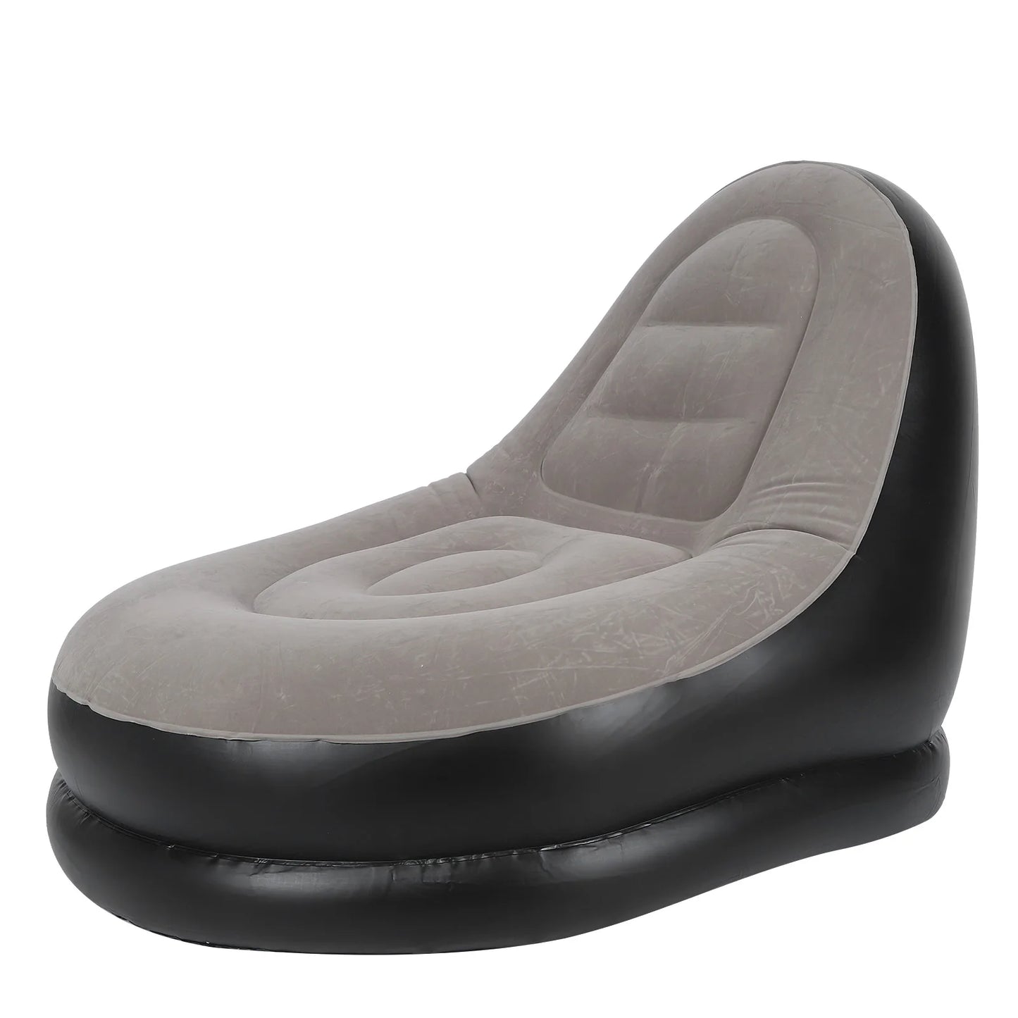 Inflatable Sofa High-Quality Flocking Material With Ergonomic Design And Footstool Suitable For Living Room Bedroom Balcony
