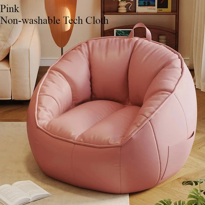 Seat Puff Sofas For Living Room Bean Bag Furniture Single Sofa Pure Cotton And Linen Material Puffs Asiento Lightweight Portable