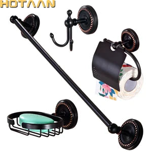 .,solid brass Bathroom Accessories Set,Robe hook,Paper Holder,Towel Bar,soap basket,bathroom sets,YT-12200-B