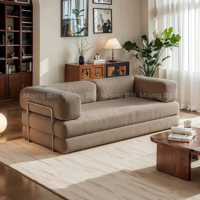 Free shipping compression sofa combination living room sofa high density sponge corduroy material free warranty 5 years
