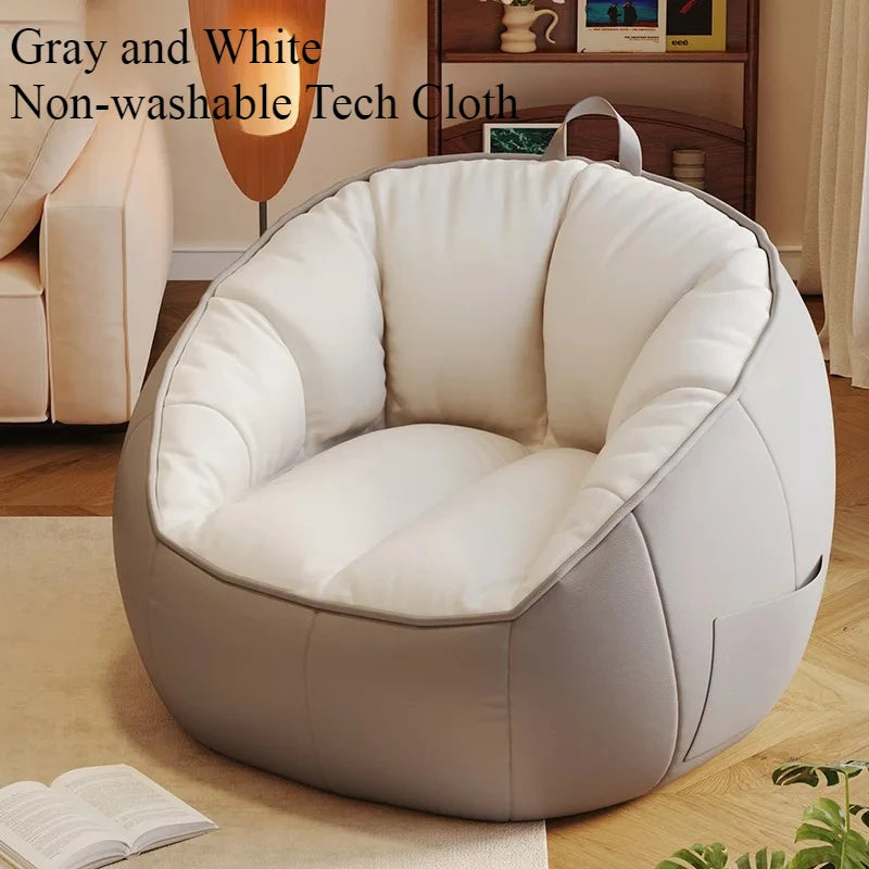 Seat Puff Sofas For Living Room Bean Bag Furniture Single Sofa Pure Cotton And Linen Material Puffs Asiento Lightweight Portable