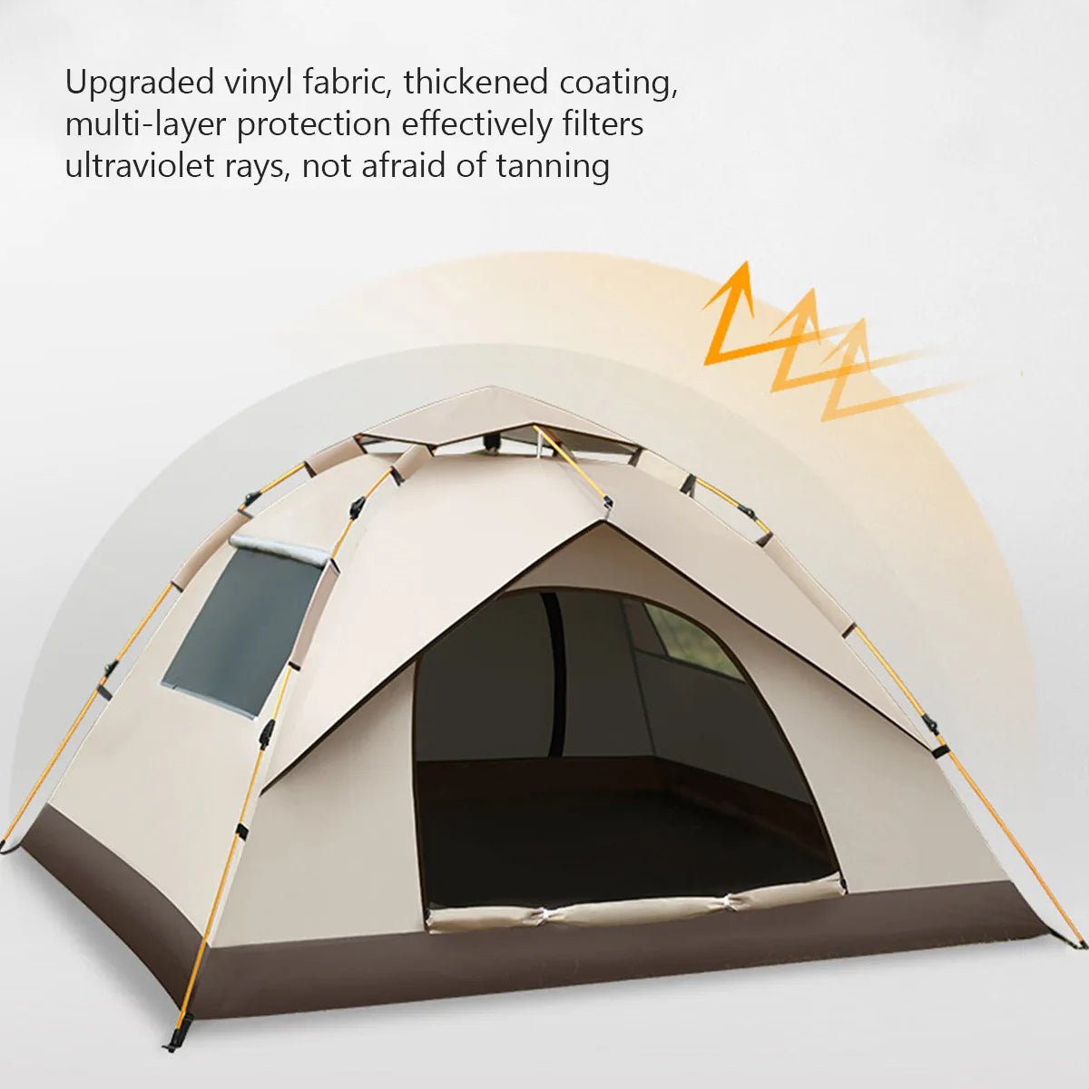 2-4 Person Outdoor Folding Tent Quick Automati Opening Self-driving Wild Camping Tent Waterproof Sunscreen Portable Tent
