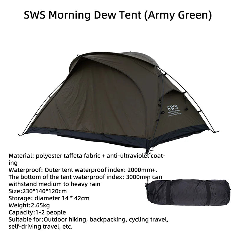 WELLHIKE Outdoor Portable Tent Single and Double Field Park Camping Equipment Rain and Sun Thickened Three Sseason Tent