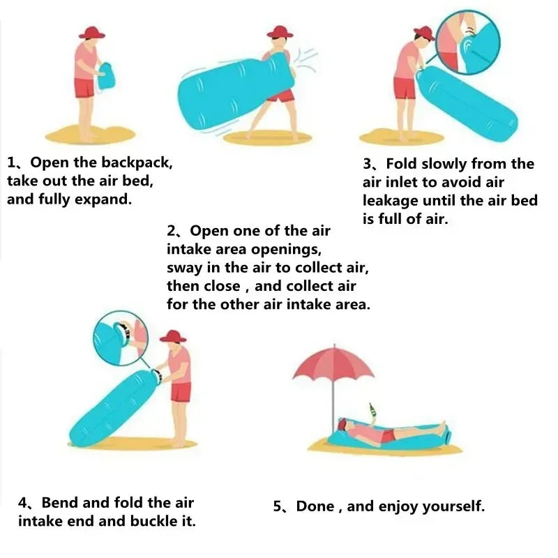 Outdoor Inflatable Sofa, Portable Cushion, Lazy Nap Bed, Beach Air Bed, Practical Tools, Music Festival, Picnic, Camping