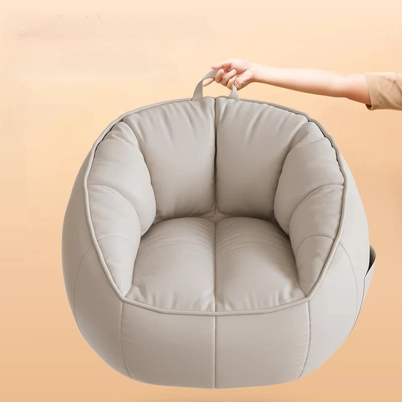Seat Puff Sofas For Living Room Bean Bag Furniture Single Sofa Pure Cotton And Linen Material Puffs Asiento Lightweight Portable