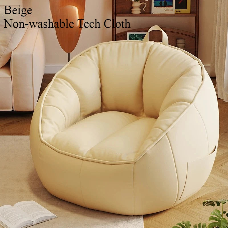 Seat Puff Sofas For Living Room Bean Bag Furniture Single Sofa Pure Cotton And Linen Material Puffs Asiento Lightweight Portable