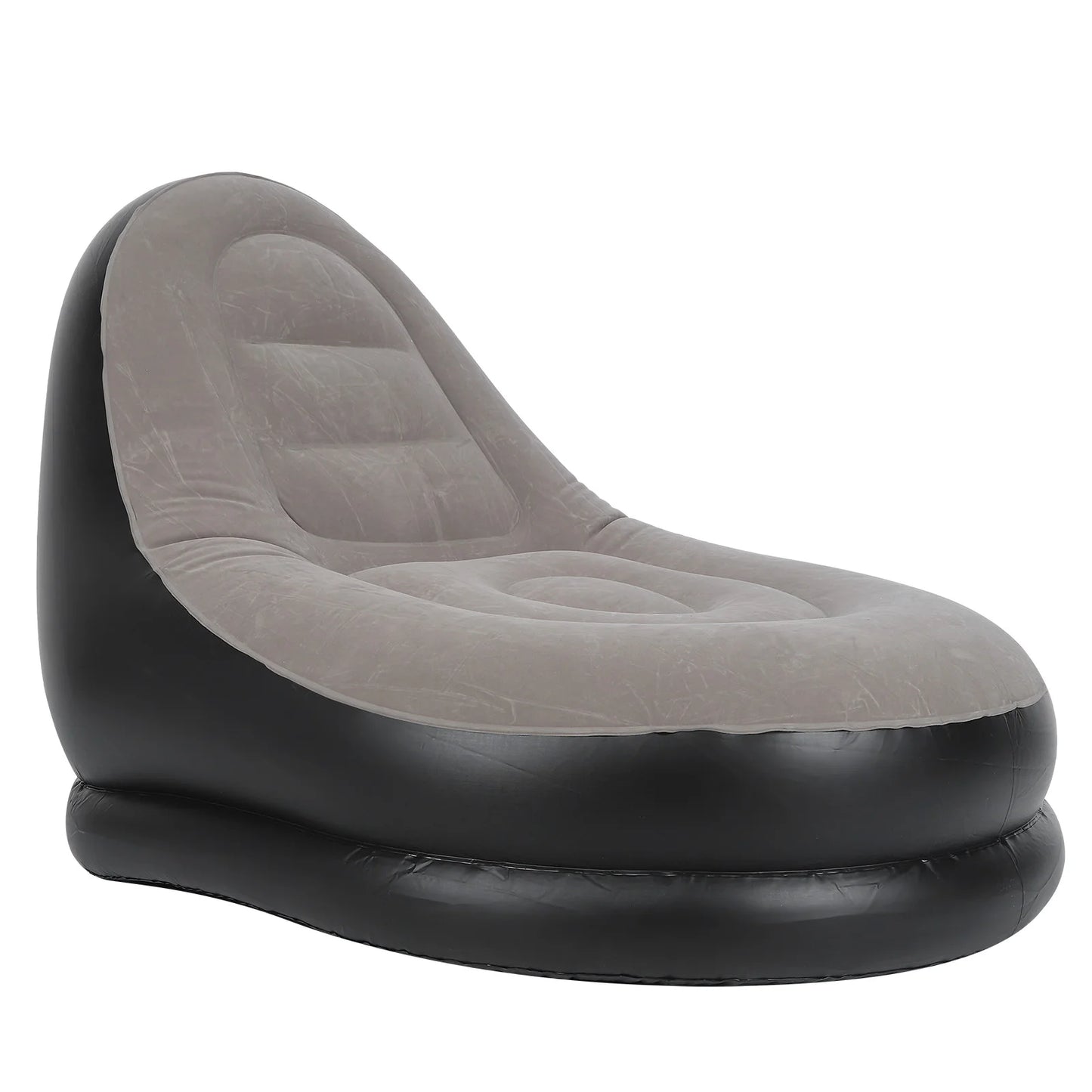 Inflatable Sofa High-Quality Flocking Material With Ergonomic Design And Footstool Suitable For Living Room Bedroom Balcony