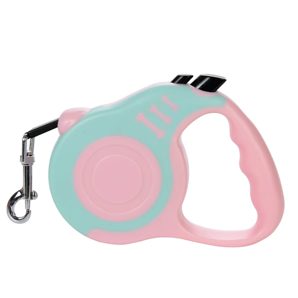 Pet Traction Device, Pet Dog Automatic Retractable Traction Rope, Bone Printed Dog Walking Rope, Dog Chain, Dog Rope