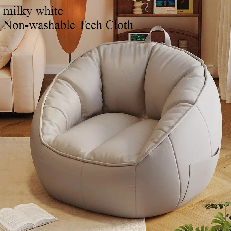 Seat Puff Sofas For Living Room Bean Bag Furniture Single Sofa Pure Cotton And Linen Material Puffs Asiento Lightweight Portable