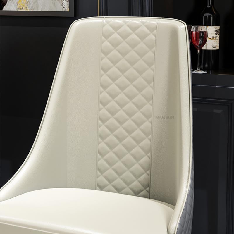 Modern Minimalist Home Hotel Chair Casual Leather