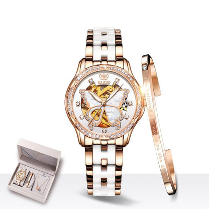 Ladies Automatic Mechanical Watch Gift Box Set