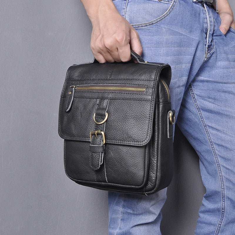 Mens Fashion Casual Multifunctional Leather Shoulder Crossbody Bag