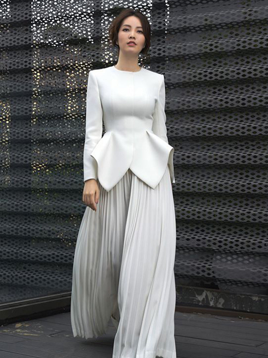 Fashion Light Ripe Wide Leg Pant Suit