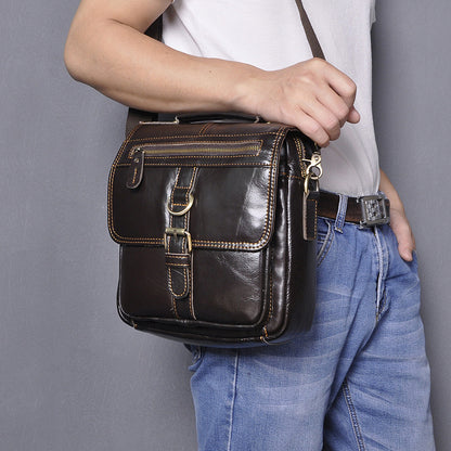 Mens Fashion Casual Multifunctional Leather Shoulder Crossbody Bag