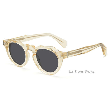 European And American Fashion Oval Thick Frame Sunglasses