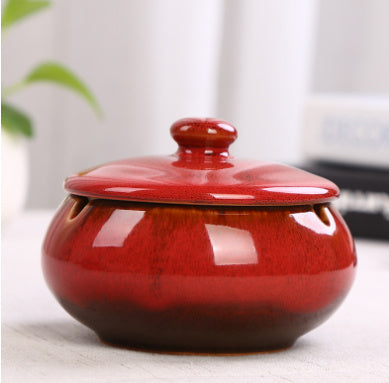 Creative Ceramic Glass Ashtray In Living Room