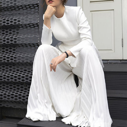 Fashion Light Ripe Wide Leg Pant Suit