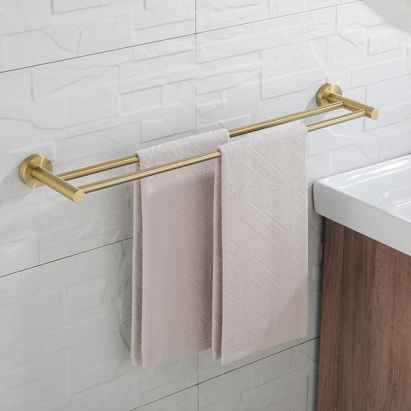 Bathroom Hardware Towel Bar Hook Soap Holder Chrome Polished Towel Rack Shelf Paper Holder Toilet Brush Bathroom Accessories