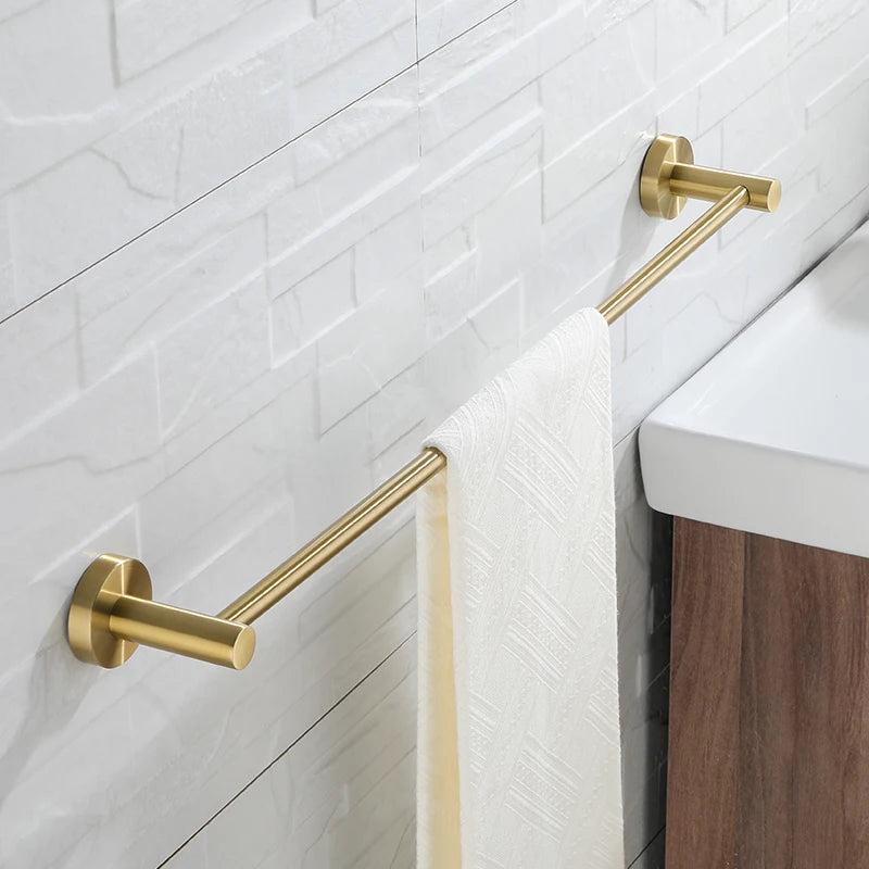 Bathroom Hardware Towel Bar Hook Soap Holder Chrome Polished Towel Rack Shelf Paper Holder Toilet Brush Bathroom Accessories