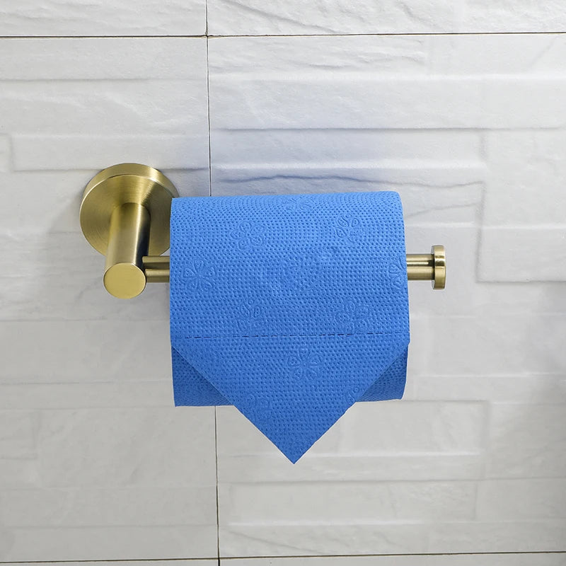 Bathroom Hardware Towel Bar Hook Soap Holder Chrome Polished Towel Rack Shelf Paper Holder Toilet Brush Bathroom Accessories