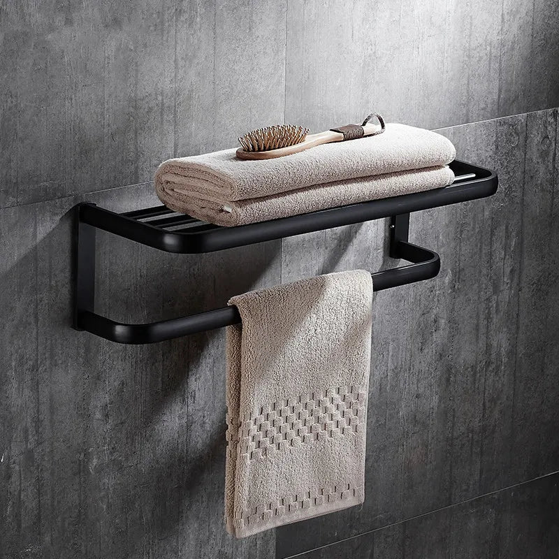 Bathroom Accessories, Corner Shelf,Towel Rack,Paper holder,Towel Bar,Soap basket,Towel Rail Black Oil Brushed bathroom Hardware