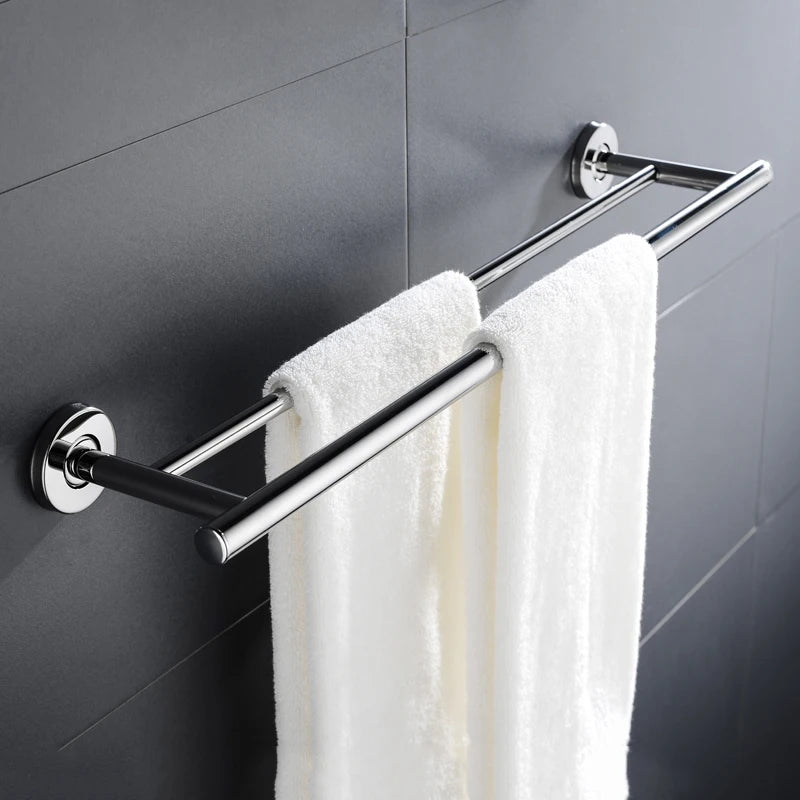 Bathroom Hardware Towel Bar Hook Soap Holder Chrome Polished Towel Rack Shelf Paper Holder Toilet Brush Bathroom Accessories
