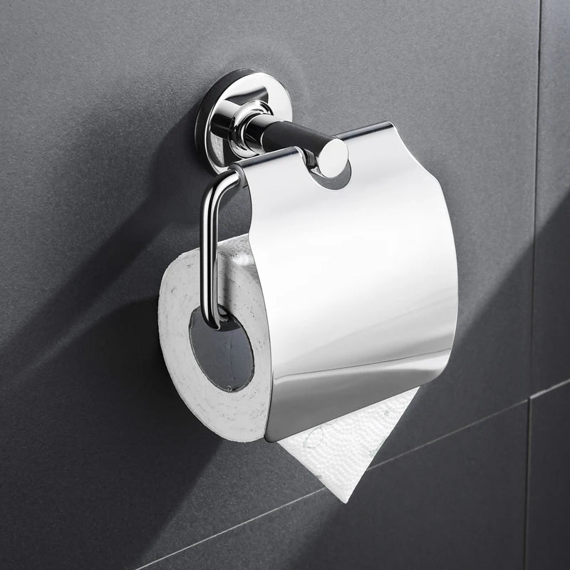 Bathroom Hardware Towel Bar Hook Soap Holder Chrome Polished Towel Rack Shelf Paper Holder Toilet Brush Bathroom Accessories
