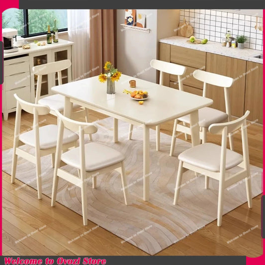 Nordic Waterproof Dining Table Breakfast Minimalist Luxury Design Dining Table Rectangle Farmhouse Mesa De Comedor Furnitures