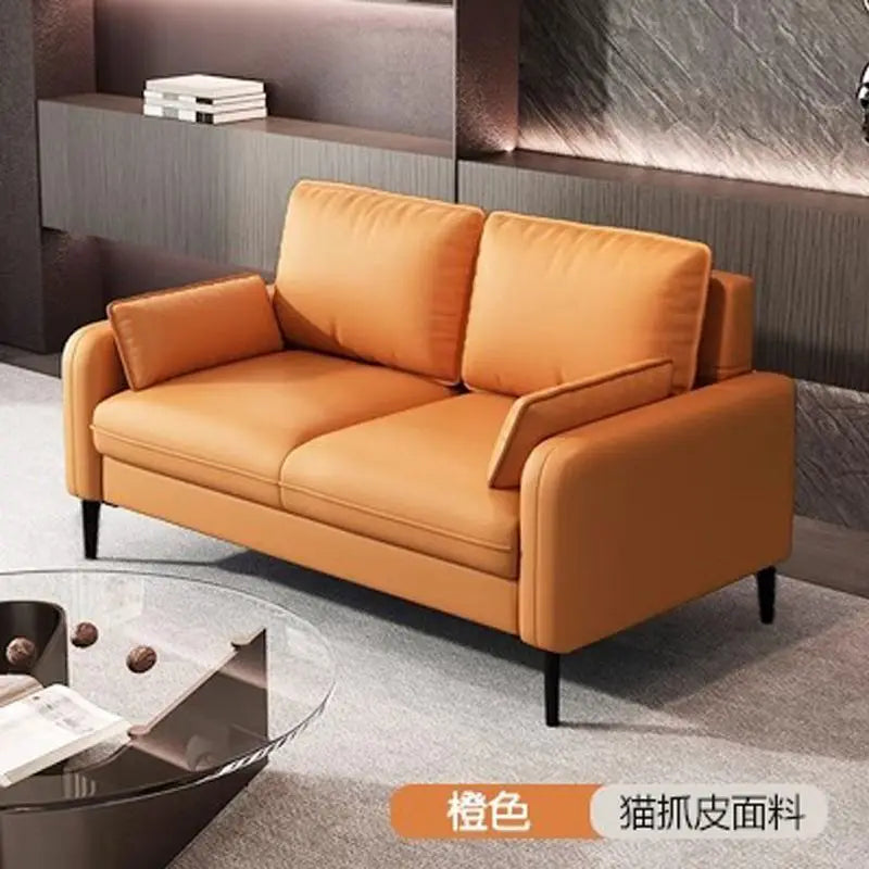 Light luxury living room small bedroom apartment rental clothing store reception lounge double three person fabric sofa