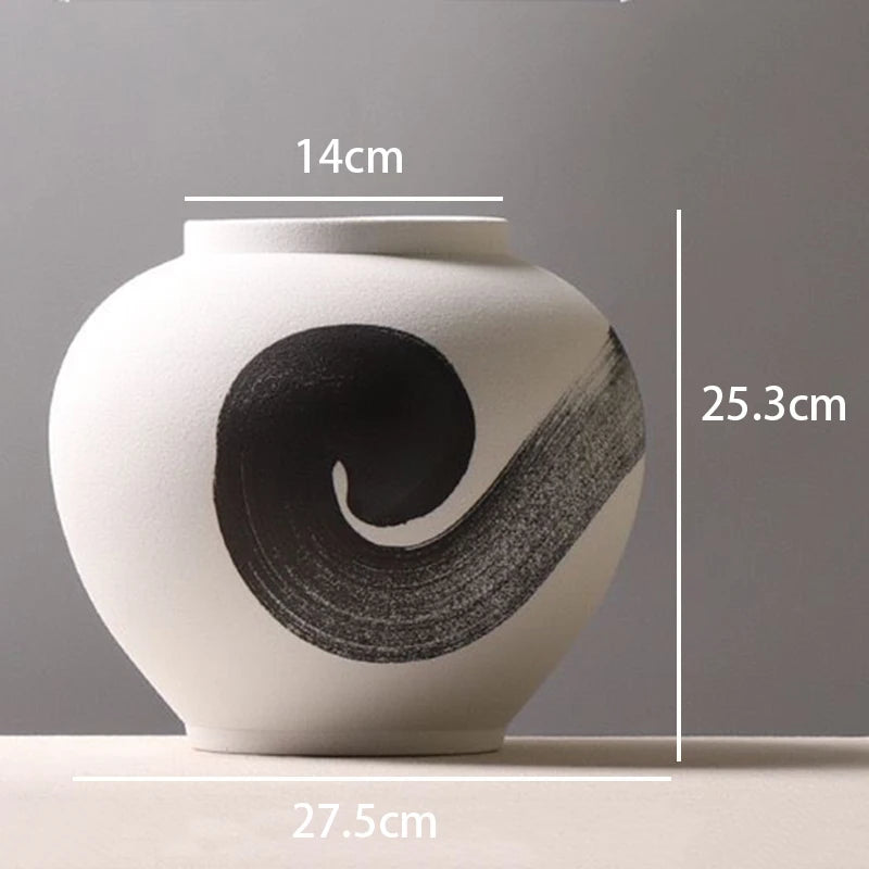 Ceramic Vases Large Home Decoration Flower Bottle Modern Elegant Nordic Interior Minimalist Vases for Centerflowers of Tables