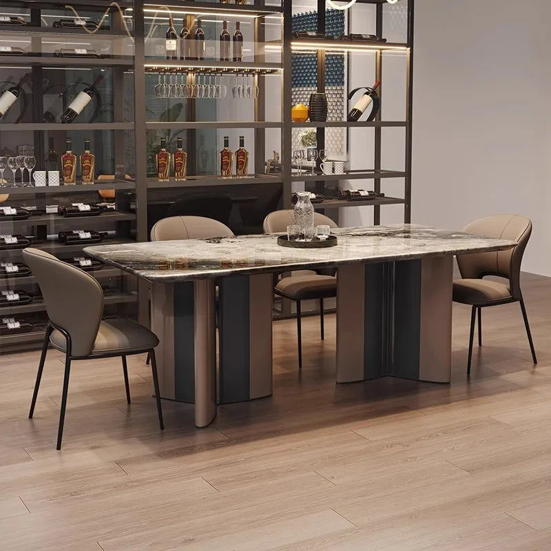 Small Space Square Dining Tables Design Deco Brown Nordic Dining Tables Marble Modern Luxury Mesas De Comedor Furniture Home
