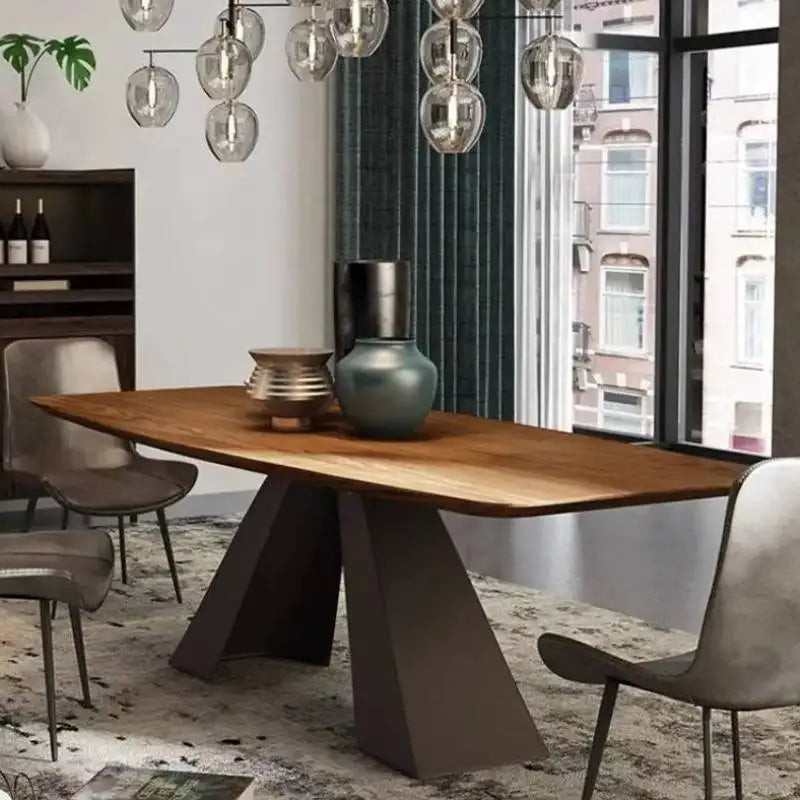 Party Event Square Dining Tables Design China Brown Kitchen Dining Tables Modern Nordic Wood Tavolo Pranzo Furniture Home