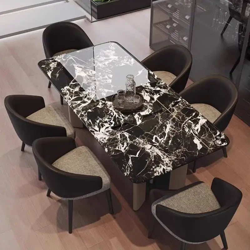 Small Space Square Dining Tables Design Deco Brown Nordic Dining Tables Marble Modern Luxury Mesas De Comedor Furniture Home