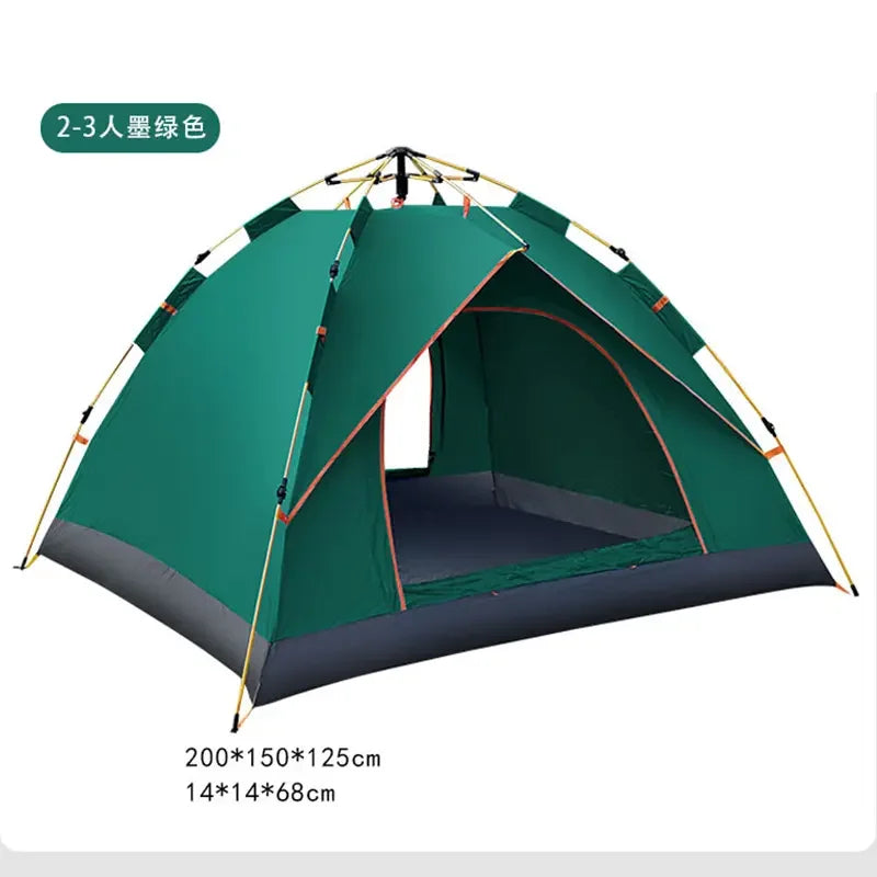 Outdoor Tent For 3-4 People Sun And Rain Protection Camping Equipment Portable No Need To Build