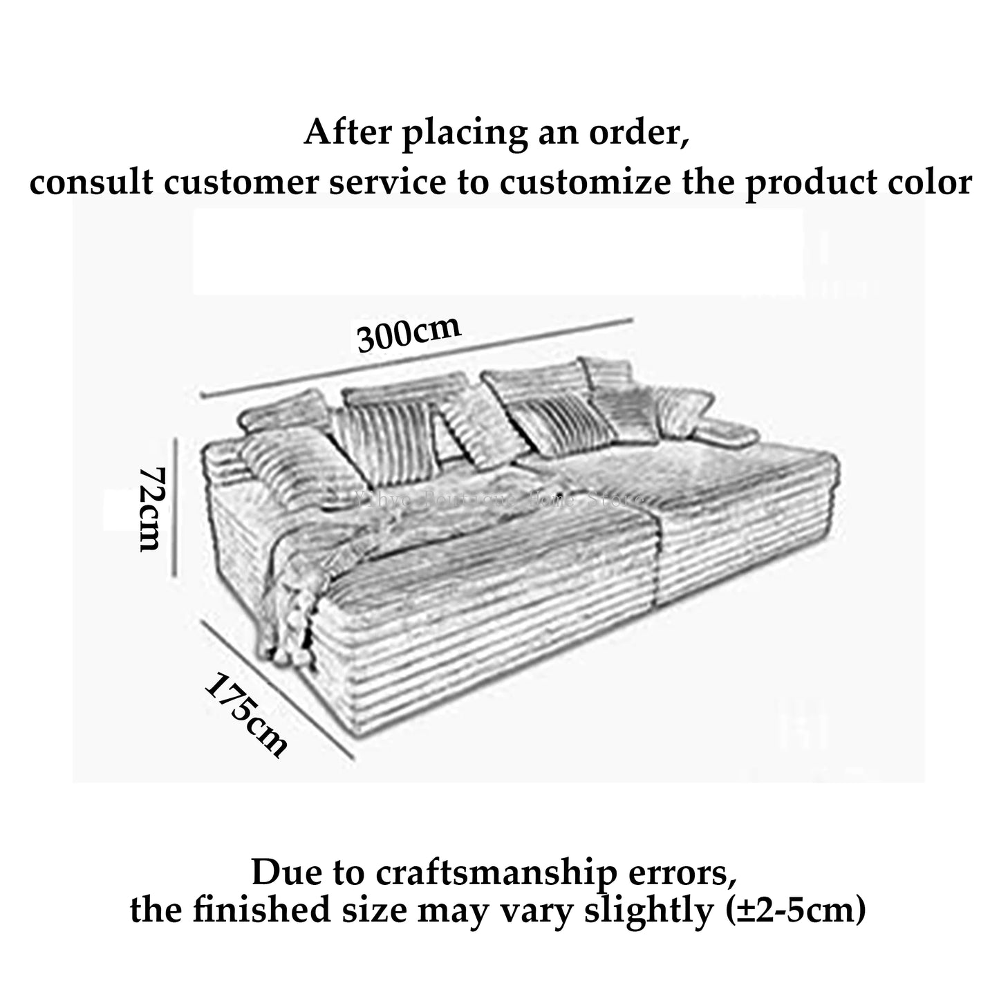 Minimalist Nordic Lazy Sofa, Thick Corduroy Cloud Design, Extra Wide Seat Depth, Vacuum Compressed Custom Living Room Furniture
