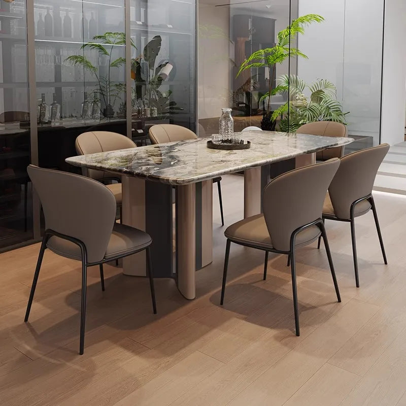 Small Space Square Dining Tables Design Deco Brown Nordic Dining Tables Marble Modern Luxury Mesas De Comedor Furniture Home