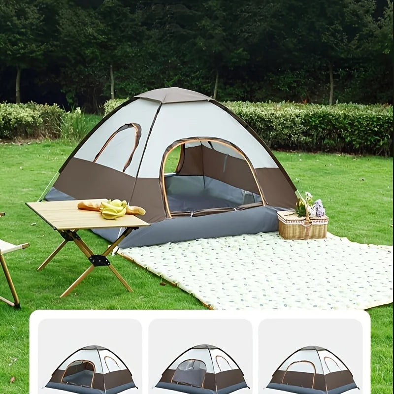 Outdoor Camping Portable Folding Tent, Wilderness Camping Equipment, Large Automatic Rain and Mosquito Beach Tent