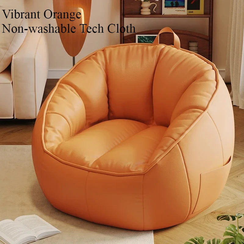 Seat Puff Sofas For Living Room Bean Bag Furniture Single Sofa Pure Cotton And Linen Material Puffs Asiento Lightweight Portable