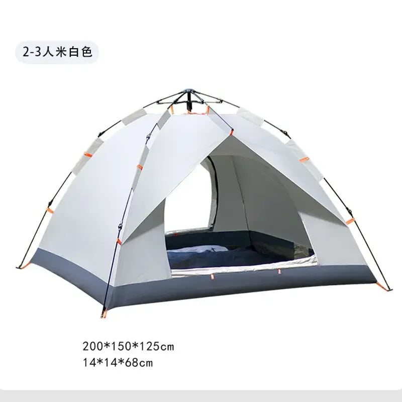Outdoor Tent For 3-4 People Sun And Rain Protection Camping Equipment Portable No Need To Build