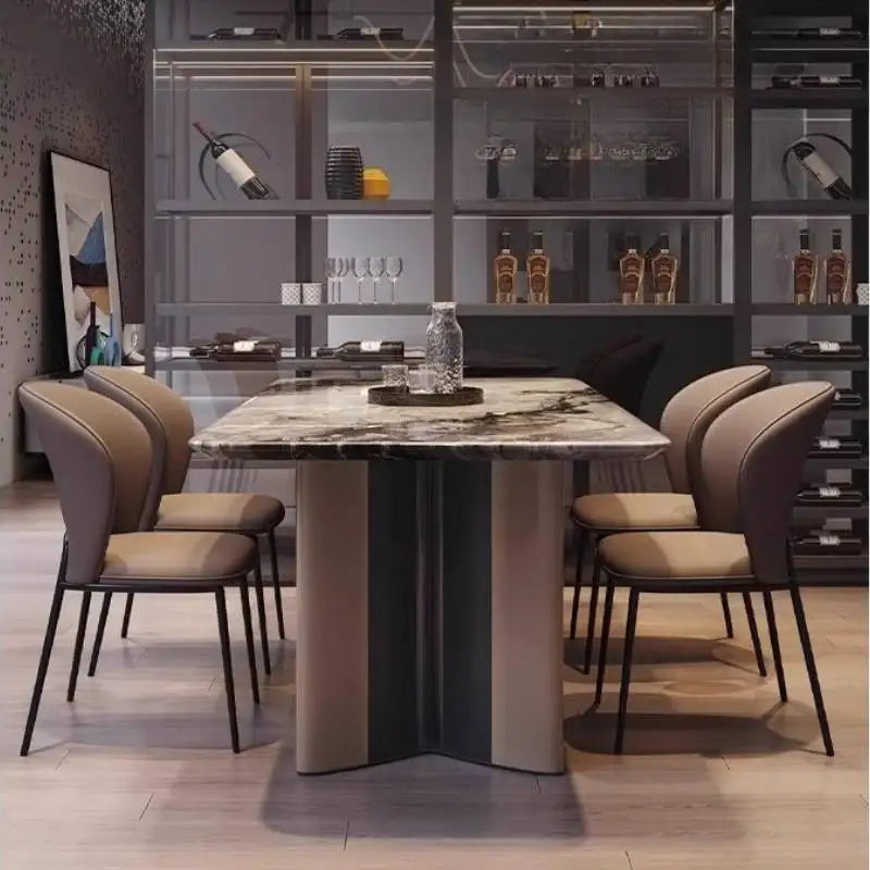 Small Space Square Dining Tables Design Deco Brown Nordic Dining Tables Marble Modern Luxury Mesas De Comedor Furniture Home