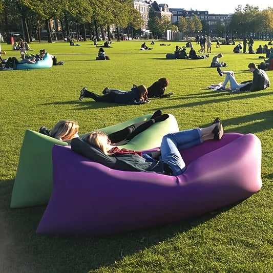 Inflatable Sofa Bed Portable Foldable Soft Comfortable Quick Inflation for Indoor Outdoor Camping Beach Lounging Holiday Gift
