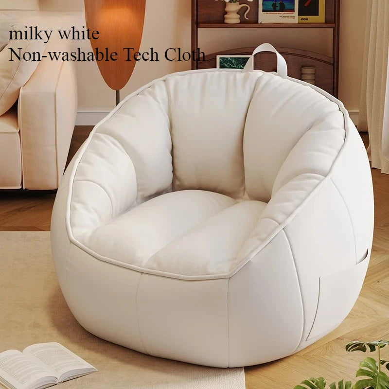 Seat Puff Sofas For Living Room Bean Bag Furniture Single Sofa Pure Cotton And Linen Material Puffs Asiento Lightweight Portable